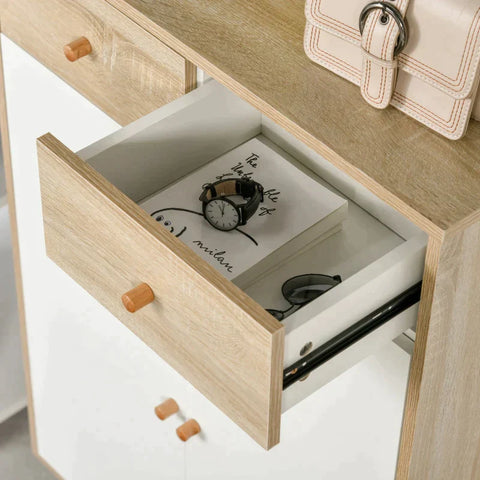Rootz Shoe Cabinet - Storage Cabinet - Drawer Cabinet - Cabinet - Wood - White - 68 cm x 35 cm x 102.5 cm