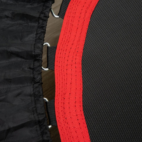 Rootz Mini Trampoline - With Height-adjustable Handle - LCD Monitor - Steel - Black + Red - Ø102 x 99-123cm