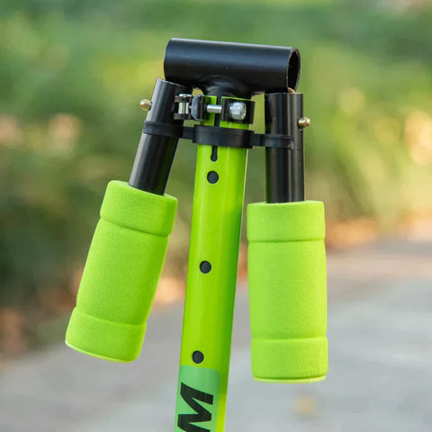 Rootz Scooter - Children's Scooter - Foldable Kick Scooter With Rear Brakes - Height Adjustable - 50 Kg Load Capacity For 4-8 Years - Aluminum - EVA - Green - 72.8 x 33.4 x 75-85 cm