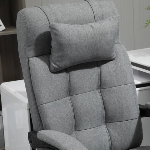 Rootz Office Chair - Armrests Desk Chair - Desk Chair - Swivel Chair - Light Gray - 66 x 70 x 116-124 cm