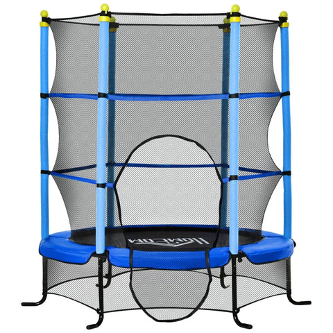 Rootz Trampoline - Garden Trampoline - Mini Trampoline For Children With Safety Net - Edge Cover - Toddler Trampoline For Jumping -  Indoors And Outdoors - Rubber Rope - Padded Steel - Blue