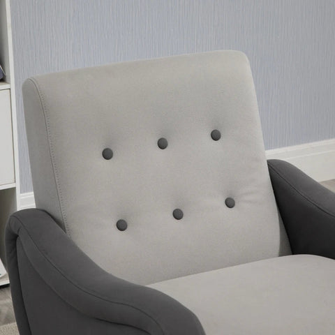 Rootz-Sessel – Einzelsessel – luxuriöser Sitz – Wohnzimmer – Schlafzimmer – Ankleidezimmer – Grau – 72 cm x 81 cm x 86 cm