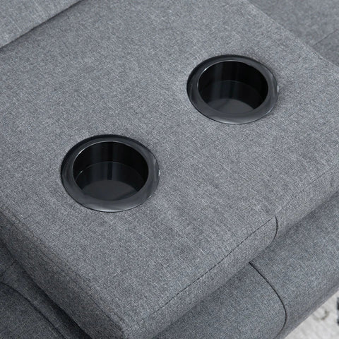 Rootz Sofa Bed - Scandi Design - Comfortable+Pretty - 3 Seater - 2 Cushions - Lie Down - Dark Gray + Natural - 181W x 48D x 42H cm