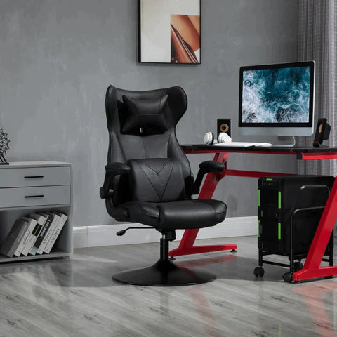 Rootz Gaming Chair - Computer Chair - Office Chair - Desk Chair - Swivel Chair - Black - 67x75x112 cm