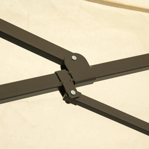 Rootz Parasol - Double Parasol with Umbrella Stand - Cream White - 4.6 x 2.7 cm