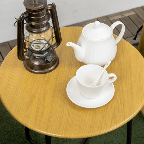 Rootz Garden Furniture Set For People - 2 Rocking Chairs - 1 Side Table - Robust Pollyrattan - Including Seat Cushions - Black - 61cm x 80cm x 91cm