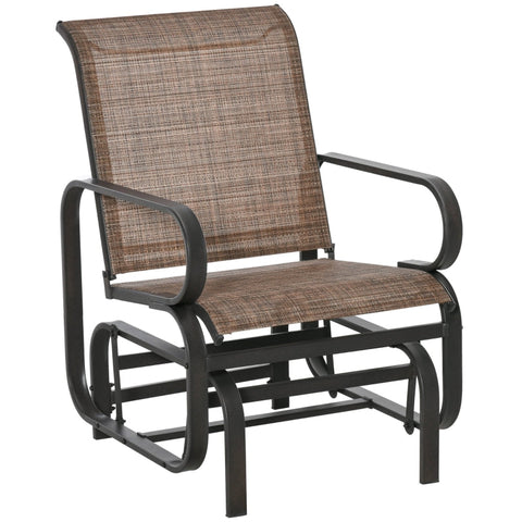 Rootz Garden Slide Chair - Outdoor Chair - Rocking Chair - Brown - 62 x 75 x 91.5 cm