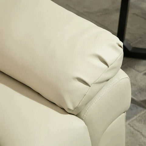 Rootz Electric Tv Chair - Tv Chair - Footrest - Footrest - Highly Stable - Imitation Leather - Beige - 96 X 93 X 103 Cm