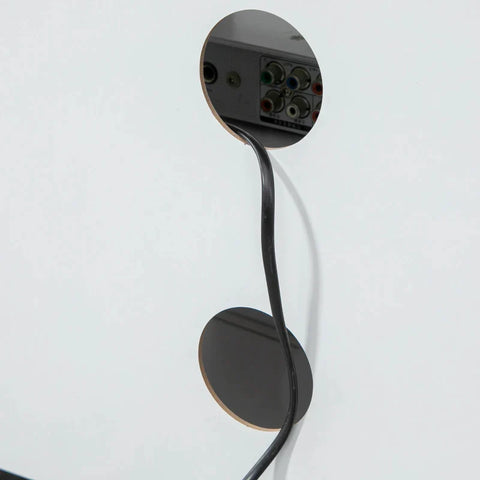 Rootz TV Bench - TV Dresser - TV Table - With 2 Shelves - 2 Cabinets - Chipboard - White - 120 x 39.5 x 40 cm