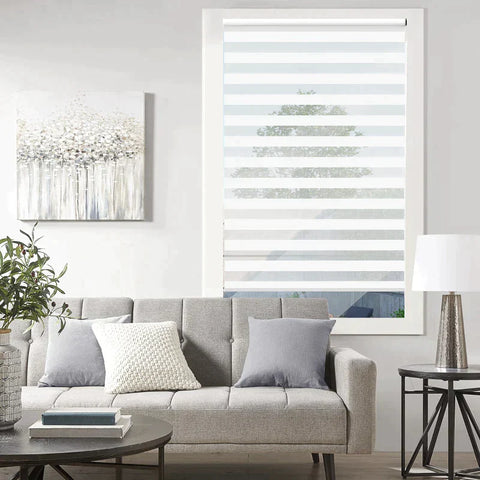 Rootz Roller Blind - Double Roller Blind - With Remote Control - USB Interface - Rechargeable Battery - White - 120 cm x 180 cm x 7 cm