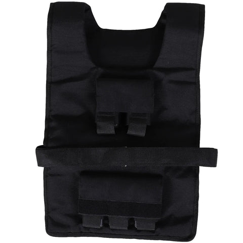 Rootz 15kg Training Vest - Weight Vest - Adjustable - Training Fitness - Oxford - Iron - Black - 36x52cm