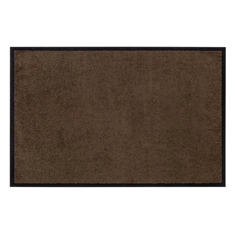 Rootz Doormat - Washable - Rubber Border - Teak - 120 x 80 x 0.5 cm