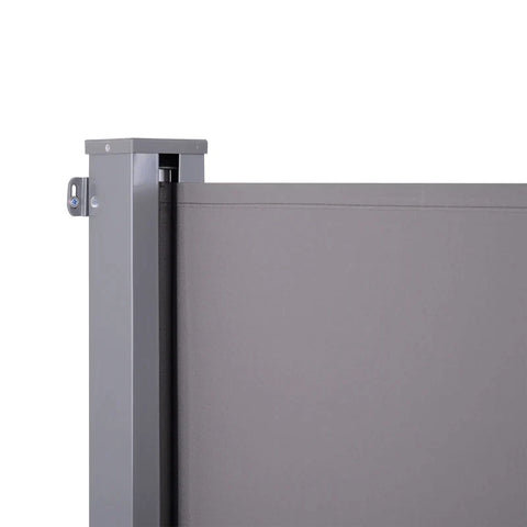 Rootz Side Awning - Awning - Privacy Awning - Sun Protection - Side Roller - Polyester - Grey - 3 x 1.6m