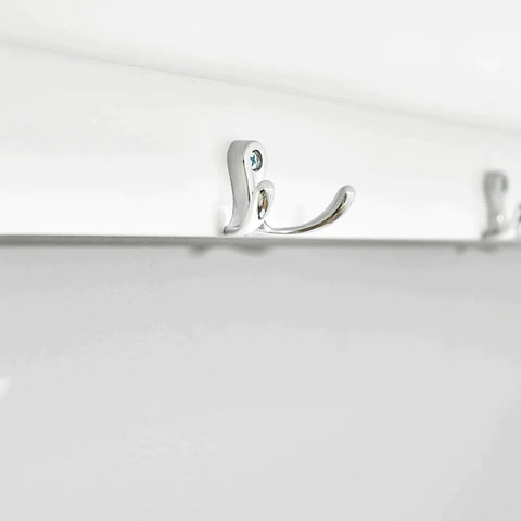 Rootz Wall Coat Rack - Wall Shelf - Wall Storage Cabinet Unit with 3 Drawers 4 Hooks