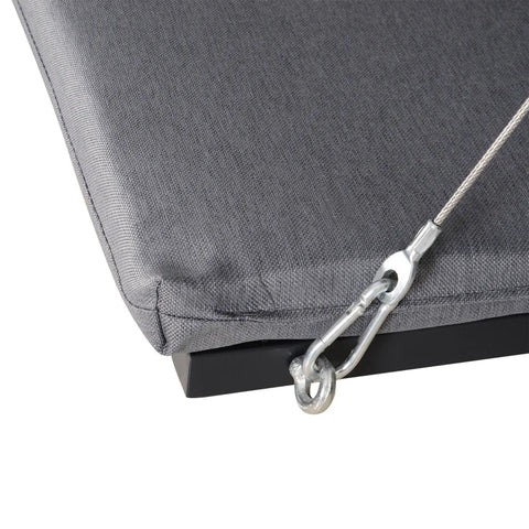 Rootz Garden Swing - hammock swing - Swing Bench - 3 Seater - Adjustable Canopy - Grey - 200 x 115 x 168 cm