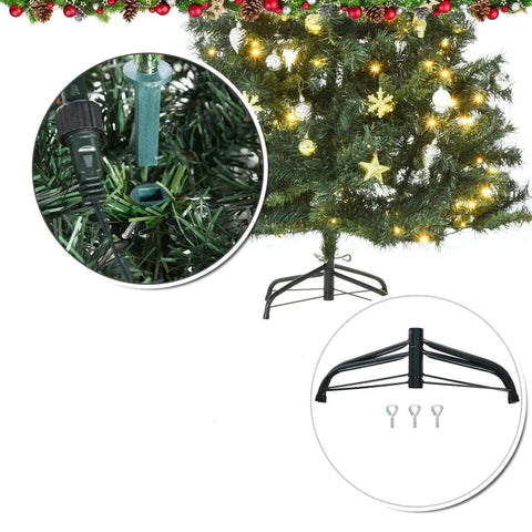 Rootz Christmas Trees -  Mini Christmas Tree - Christmas Tree With Decoration - 120 LEDs