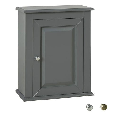 Rootz Grijze Wandmontage Enkele Deur - Badkamerkast - B40 x D18 x H49cm