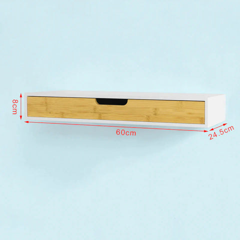 Rootz Wall Drawer - Floating Shelf with Drawer - Wall Shelf - Storage Display Shelving