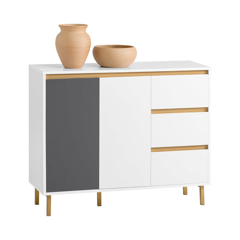 Rootz Sideboard Storage Cabinet - Cupboard - Bedroom Chest of Drawers - W97 × D34 × H80cm