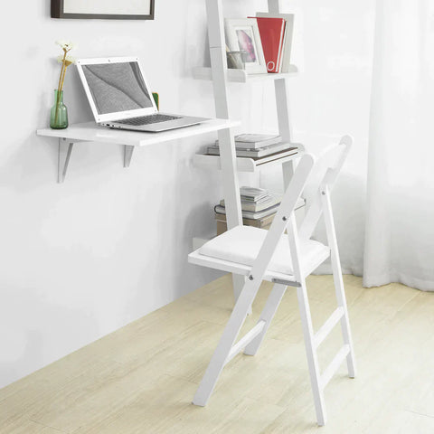 Rootz White Wood Folding Chairs- Dinning Chair- Office Chair