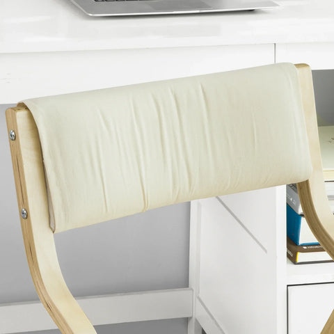 Rootz-houten gewatteerde klapstoel-eetkamerstoel-bureaustoel-bureaustoel