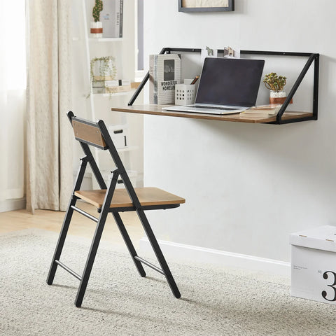 Rootz Klapstoel- Opvouwbare keuken- Eetkamerstoel- Bureaustoel Bureaustoel- Metalen frame
