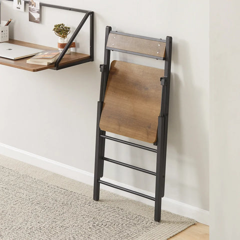 Rootz Folding Chair- Folding Kitchen- Dining Chair- Office Chair Desk Chair- Metal Frame