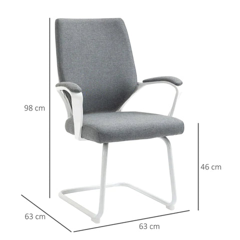 Rootz Office Chair - Desk Chair - Working Chair - Conference Chair - Gray - 63cm x 63cm x 98cm