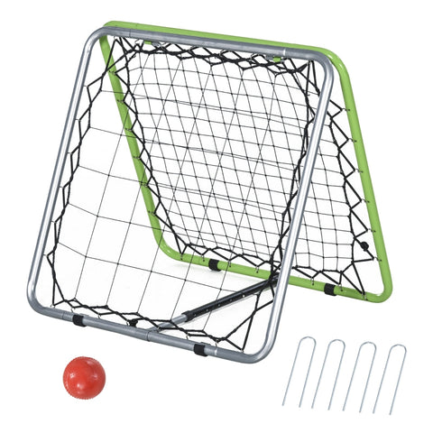 Rootz Rebounder Net - Adjustable Rebounder Net - Training Goal Set - Rebound Wall Net - Green/Black - 75 x 75 x 64 cm