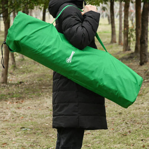 Rootz Camping Bed - Folding Bed - Portable Camping Bed - Side Pocket - Cup Holder - Green And Black - 200 x 73 x 49 cm