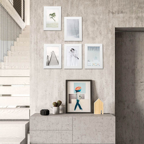 Rootz Fotorahmen – Collage-Fotorahmen – Wandmontierter Fotorahmen – Bilderrahmen – Wand-Fotorahmen – dekorativer Fotorahmen – Galerie-Fotorahmen – Weiß – 13,5 x 18,6 cm