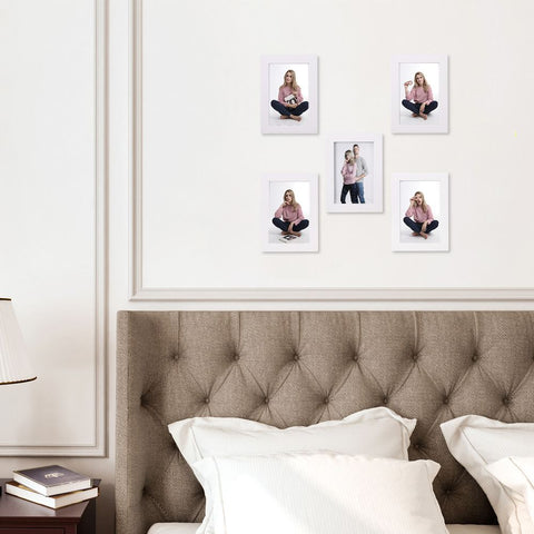 Rootz Fotorahmen – Collage-Fotorahmen – Wandmontierter Fotorahmen – Bilderrahmen – Wand-Fotorahmen – dekorativer Fotorahmen – Galerie-Fotorahmen – Weiß – 13,5 x 18,6 cm