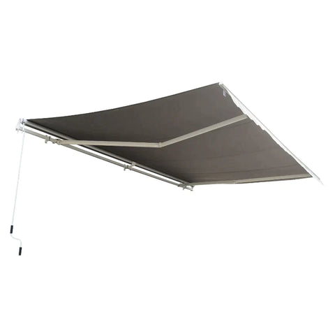 Rootz Awning - Articulated Arm Awning - Cassette Awning - Remote Control Awning - Aluminum - Grey - 4.95x3m