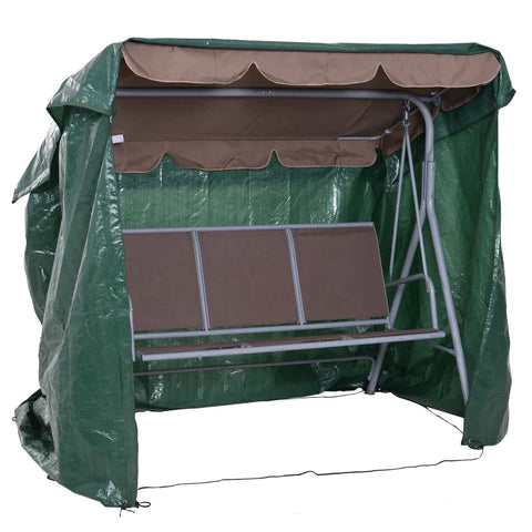 Rootz Meubelhoes - Tuinmeubelhoes - Schommelstoelhoes - Dekzeil Beschermhoes - Groen - 215Lx155Bx150H cm