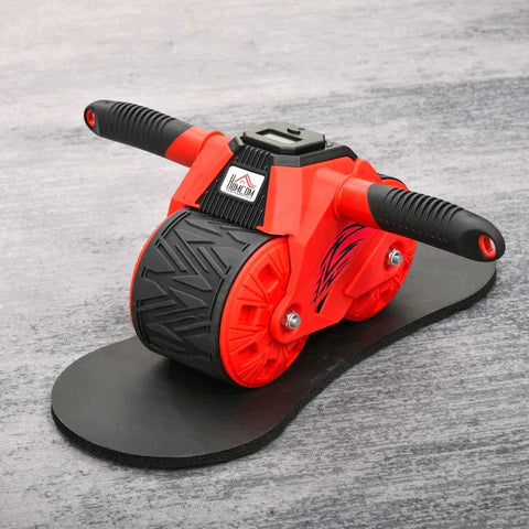 Rootz AB Roller - AB Scooter - AB Wheel Roller - Black/Red - 40 cm x25 cm x16 cm