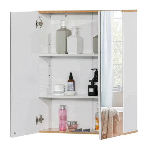 Rootz Spiegelschrank – Badezimmerschrank – Badezimmerspiegel – Wandschrank – Weiß – 60 x 20,5 x 75 cm