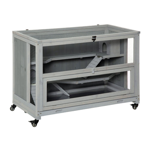 Rootz Knaagdierkooi - Knaagdierenhok - Hamsterkooi - 3-Tier Houten Kooi - 99 cm x 50 cm x 69 cm