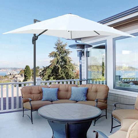 Rootz Parasol - Square Umbrella Parasol - Garden Umbrella - Parasol Umbrella - 245 x 245 cm