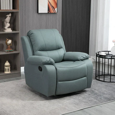 Rootz Relax Chair - Recliner - Woonkamerstoel - Met Kantelverstelling - 360° Draaibaar - Polyester/Foam/Staal - Groen - 93 cm x 100 cm x 98 cm