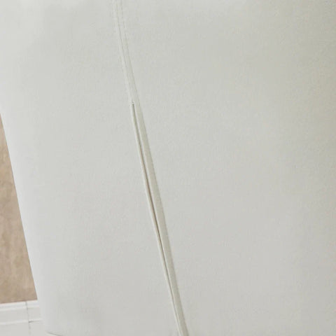 Rootz Dining Room Chair With Armrest - Living Room Chair - Office Chair - Upholstered Chair - Modern - Velvety - Polyester - Wood - Cream White - 73 x 62 x 76 cm