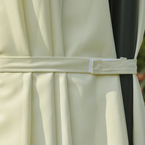 Rootz Double Parasol - Traffic Light Parasol - Double Parasol With Crank - Adjustable Garden Parasol - Sun Protection - Cream/White - 440 x 270 x 250 cm