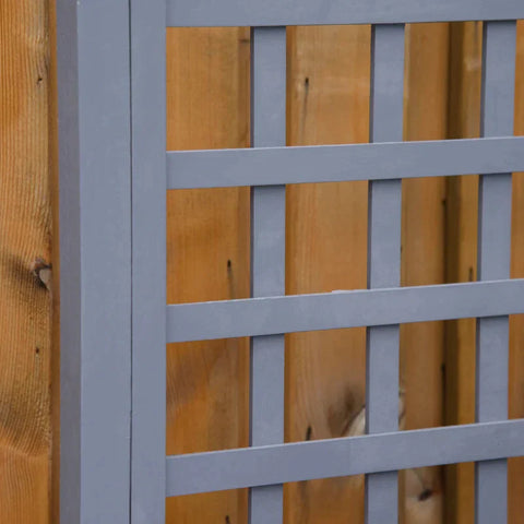 Rootz Plantentafel - Tuintafel - Gemaakt Van Hout Met 2 Laden Planken - Houten Plantentafel Voor Tuinterras - Grijs - 105 x 42 x 141,5 cm