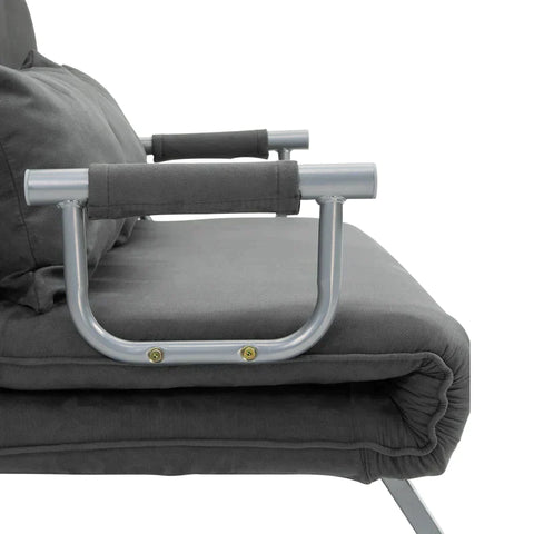 Rootz Sofa Bed - Double Sofa - Armchair Bed - Guest Bed - Folding Bed - Gray - 105 x 80 x 78 cm