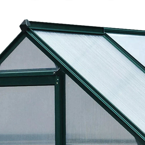 Rootz Greenhouse - Walk-in Mini Greenhouse - Met Dakraam - Aluminium/PC Board - Donkergroen - 1.9x1.3x2 m
