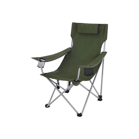 Rootz Camping Chair - Portable Camping Chair - Folding Camping Chair - Lightweight Camping Chair - Outdoor Chair - Green - 81 x 70 x 91 cm