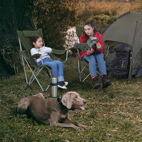 Rootz Camping Chair - Portable Camping Chair - Folding Camping Chair - Lightweight Camping Chair - Outdoor Chair - Green - 81 x 70 x 91 cm