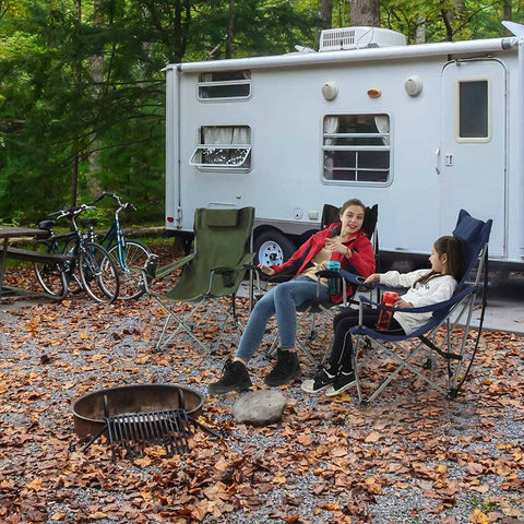 Rootz Camping Chair - Portable Camping Chair - Folding Camping Chair - Lightweight Camping Chair - Outdoor Chair - Green - 81 x 70 x 91 cm