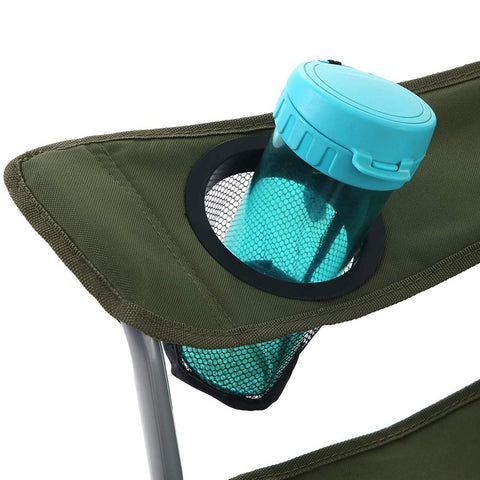 Rootz Camping Chair - Portable Camping Chair - Folding Camping Chair - Lightweight Camping Chair - Outdoor Chair - Green - 81 x 70 x 91 cm