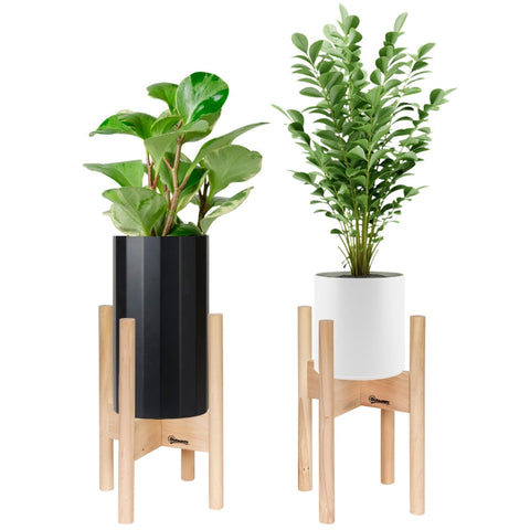 Rootz Plant Stands - Flower Stand Set - Wooden Plant Stand - With Different Heights - Flower Stool - Flower Pot Holder - Plant Stool - Fir Wood - Natural - 24L x 24W x 35.4H cm