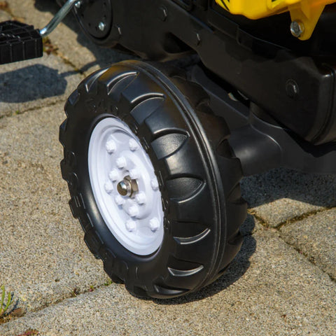 Rootz Kindergraafmachine - Kantelbare Graafschep - Koppelbare Aanhangwagen - 3-6 Jaar - Stalen Frame - Geel - 142 x 42 x 51,5 cm